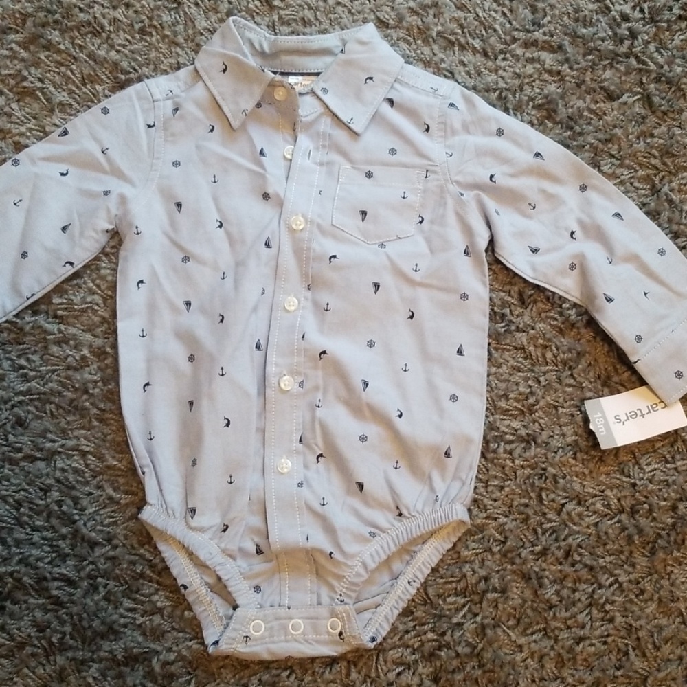 Carters one piece nautical shirt